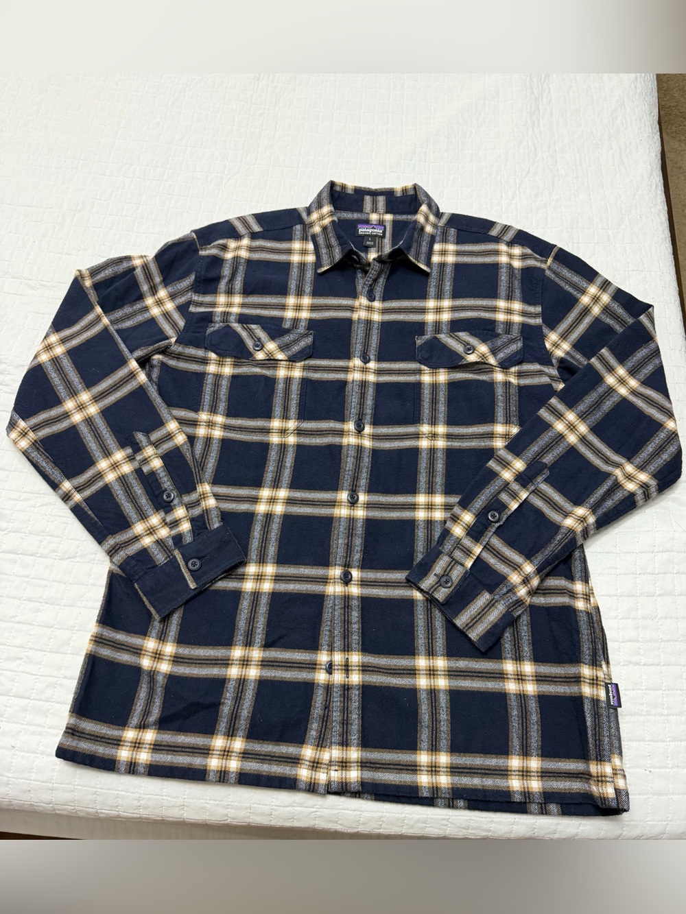 Patagonia Organic Cotton Plaid Flannel Shirt Men’s L